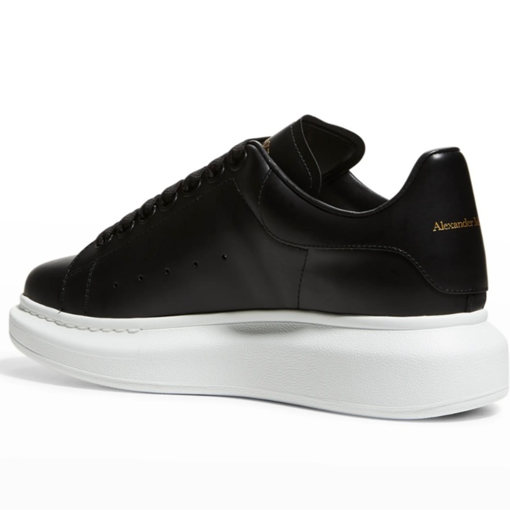 ALEXANDER MCQUEEN LEATHER BLACK SNEAKERS